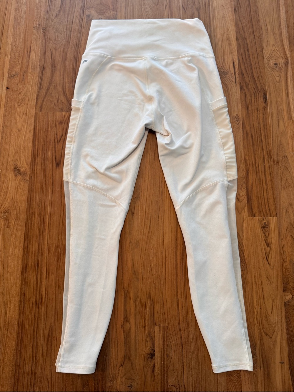Powerhold by Fabletics White Leggings Women’s Small Mesh Sides Pockets - Picture 2 of 8